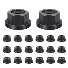 Hex Nuts 20 Pcs ，Outdoor Accents Hex-Head Washer，Hex Screw Hardware Nuts Fastener Tool，Screws Cap Nuts and Bolts for Decorating Outdoor Pergolas, Pavilions