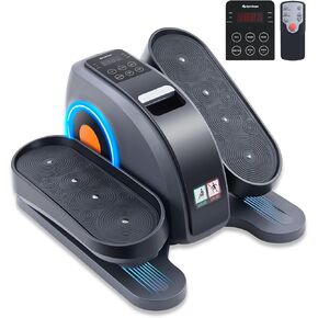 Under Desk Elliptical Machine, Seated Ellipse Leg Exerciser As Seen on TV, Portable Electric Pedal Exerciser for Seniors While Sitting with Remote Control, 10 Adjustable Speeds