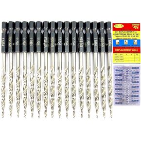 Replacement Tapered Countersink Drill Bit Set 4 Pc #6 (9/64")