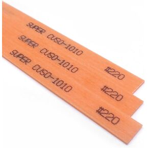 MIRACLE Super Ceraton Ceramic Fiber Stones Pack of 10-100L x 10W x 1T mm for Metals Wood Mold Grinding Removal Deburr Pneumatic Toos Ultrasonic Tools (#220 Orange) in Kuwait