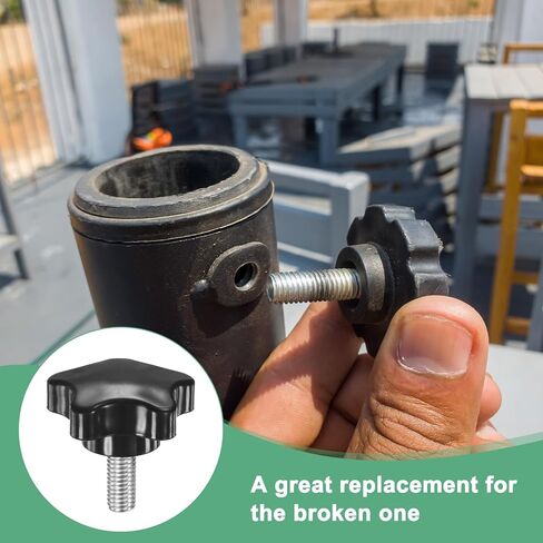 4-Pack Star Clamping Knobs, M6x60mm Male Thread Hand Tightening Screw for Machinery/Electronic/Furniture/Umbrella Base, Machine Handle Replacement [Stainless Steel, Black] in Saudi Arabia