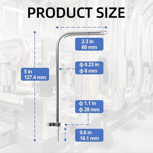ASP2 Static Pressure Probe for HVAC Fieldpiece Manometers, ADMN2, AMIN2, SDMN5, and Pitot Tubes with Magnetic Flanges, Stainless Steel Static Pressure Probe (2 Pack) in Kuwait
