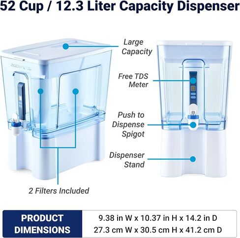 ZeroWater 12-Cup Ready-Pour 5-Stage Water Filter Pitcher Dispenser with 5-Stage 0 TDS Water Filter – IAPMO Certified to Reduce Lead, Chromium, and PFOA/PFOS in Saudi Arabia