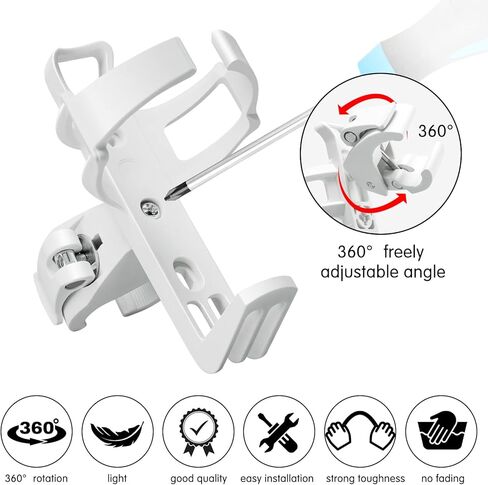 حامل زجاجة مياه للدراجة بدون براغي، حامل أكواب عالمي للدراجة، قفص زجاجة مياه للدراجة يدور 360 درجة، حامل زجاجة مياه لمشاية عربة الدراجة in Kuwait