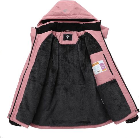 SUOKENI Women's Waterproof Ski Jacket Warm Winter Coat Snowboard Rain Jacket Hooded Windbreaker in Saudi Arabia