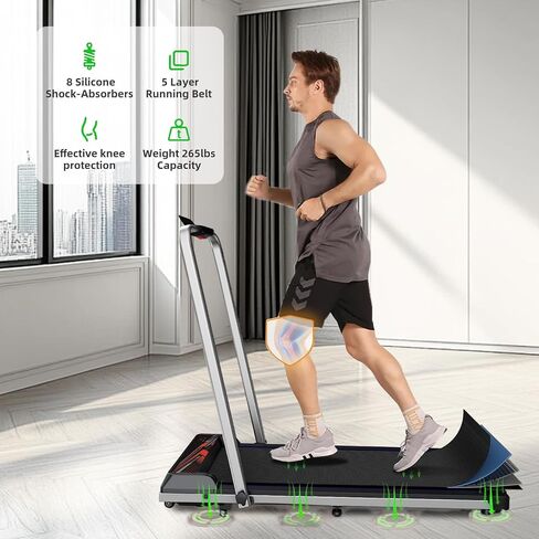NAYSAYE Treadmills for Home, Folding Walking Pad with Incline, Portable Walking Pad Treadmill with Remote Control and LED Display, Under Desk Treadmill for Home/Office Exercise, Strong Support in Saudi Arabia