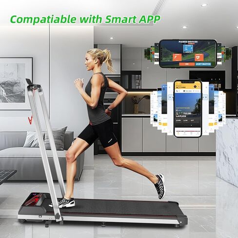 NAYSAYE Treadmills for Home, Folding Walking Pad with Incline, Portable Walking Pad Treadmill with Remote Control and LED Display, Under Desk Treadmill for Home/Office Exercise, Strong Support in Saudi Arabia