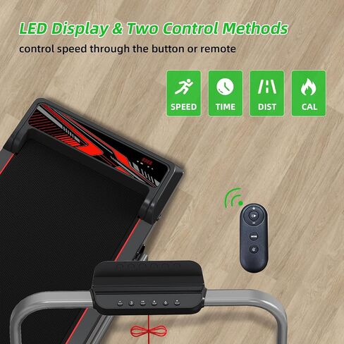 NAYSAYE Treadmills for Home, Folding Walking Pad with Incline, Portable Walking Pad Treadmill with Remote Control and LED Display, Under Desk Treadmill for Home/Office Exercise, Strong Support in Saudi Arabia