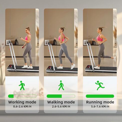NAYSAYE Treadmills for Home, Folding Walking Pad with Incline, Portable Walking Pad Treadmill with Remote Control and LED Display, Under Desk Treadmill for Home/Office Exercise, Strong Support in Saudi Arabia