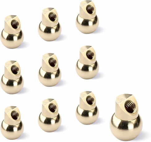 10 PCS 12.7MM M6 Brass Ball Cnc Nozzle, Slanted Hole Coolant Nozzle for Jewelry Lathes Screw Lock, High-Pressure Cutting Oil Cooling Nozzle for Jewelry Carving Milling Machines Machine Tools in Saudi Arabia