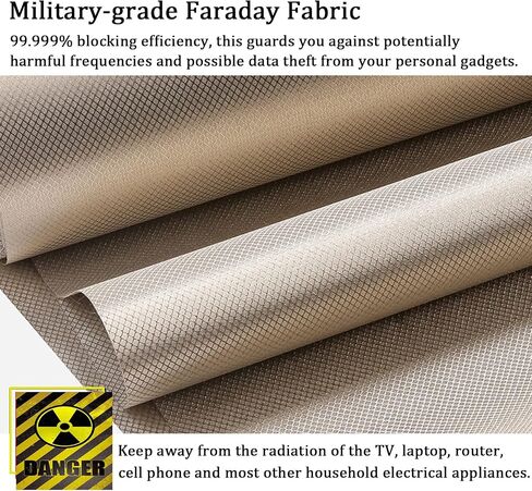 Faraday Fabric — Military Grade Conductive Material Shields RF Signals (WiFi, Cell, Bluetooth, GPS, Radiation), DIY Wireless Shield Fabric (43inchx118inch in) in Saudi Arabia