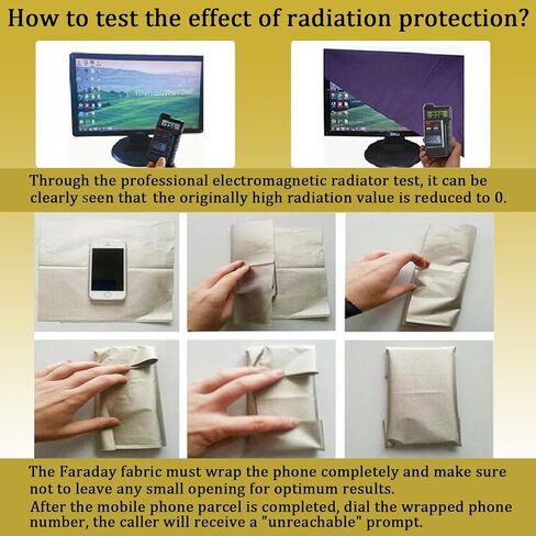 Faraday Fabric — Military Grade Conductive Material Shields RF Signals (WiFi, Cell, Bluetooth, GPS, Radiation), DIY Wireless Shield Fabric (43inchx118inch in) in Saudi Arabia