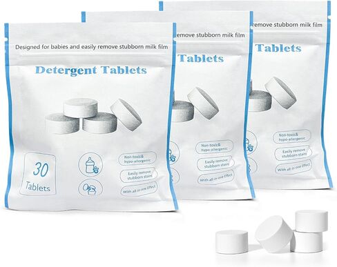 GROWNSY Official Detergent Tablets - 130 PCS, Compatible with GROWNSY and Momcozy Baby Bottle Washers in Saudi Arabia