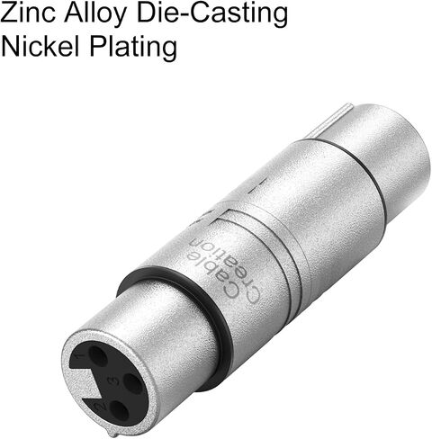 CableCreation [5-Pair XLR Female to Female & XLR Male to Male 3PIN Adapter Connector Compatible Microphone,Mixer,Silver in Kuwait