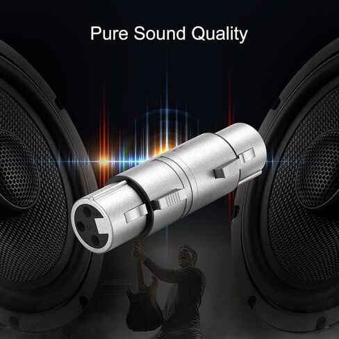 CableCreation [5-Pair XLR Female to Female & XLR Male to Male 3PIN Adapter Connector Compatible Microphone,Mixer,Silver in Kuwait