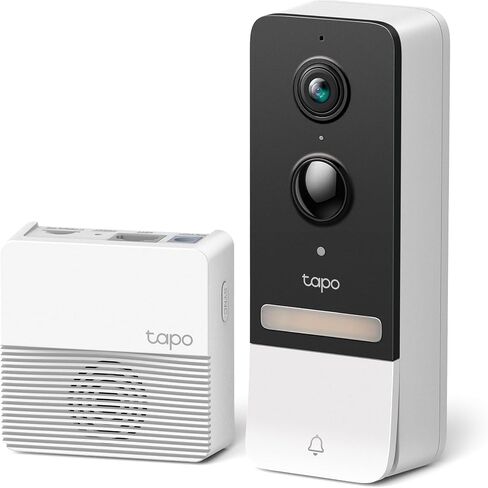 Tapo TP-Link Smart Video Doorbell Camera Wired, 2K 5MP, Color Night Vision, 180° Ultra-Wide FOV, 2-Way Audio, Free AI Detection, Cloud & SD Card Storage, Works w/Alexa & Google Home, D130 in Saudi Arabia