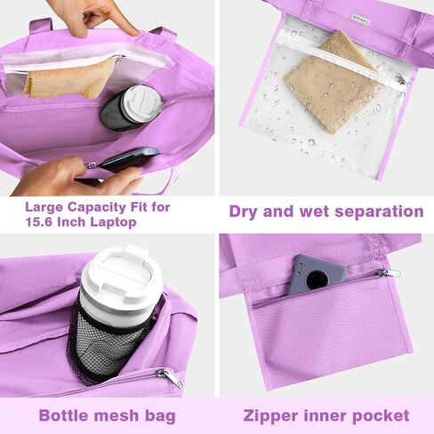 Yoga Bags for Women Canvas Yoga Mats Bags Carrier Pocket Carryall Bag for Office,Workout,Pilates,Travel and Gym in Saudi Arabia