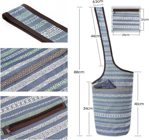 Yoga Mat Bag with Large Size Pocket and Zipper Pocket, Yoga Mat Strap Bag, Fit Most Size Mats Yoga, Yoga Bags and Carriers for Women in Saudi Arabia