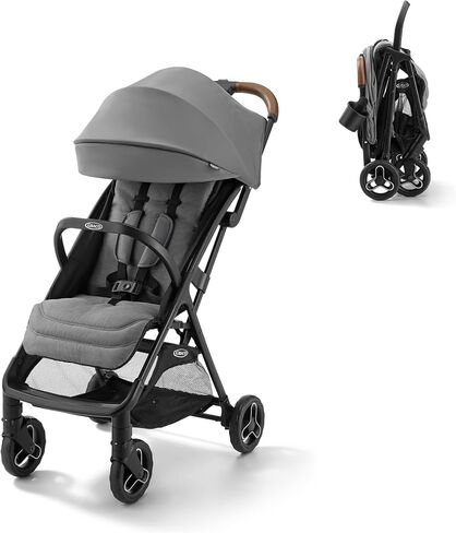 Graco Ready2Jet Compact Stroller – Compact Travel Stroller with Automatic Fold, Lilac Mod in Kuwait