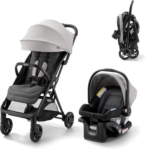 Graco Ready2Jet Compact Stroller – Compact Travel Stroller with Automatic Fold, Lilac Mod in Kuwait