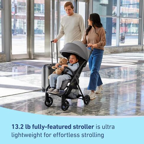 Graco Ready2Jet Compact Stroller – Compact Travel Stroller with Automatic Fold, Lilac Mod in Kuwait