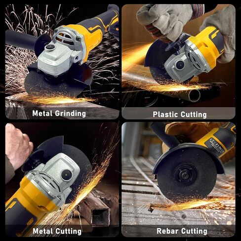 Cordless Grinder for Milwaukee 18V Battery Angle Grinder 11000RPM Brushless Power Grinder with 3 Variable Speed 4-1/2" Blades for Metal Wood (Not included Battery) in Saudi Arabia