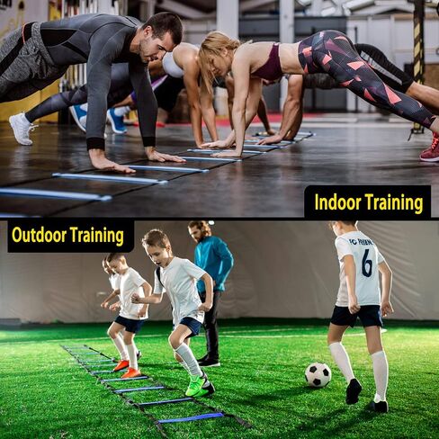Speed Agility Training Set, Includes Agility Ladder, Jump Rope, Resistance Parachute, 5 Resistance Bands, 10 Cones, Speed Training Equipment for Soccer Football in Saudi Arabia