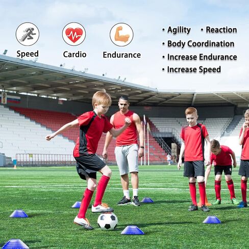 Speed Agility Training Set, Includes Agility Ladder, Jump Rope, Resistance Parachute, 5 Resistance Bands, 10 Cones, Speed Training Equipment for Soccer Football in Saudi Arabia