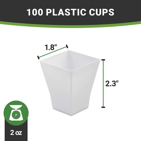 Restaurantware LIDS ONLY: 1.8 Inch Bonito Dessert Cup Lids 100 Plastic Lids For Bonito Appetizer Cups - Cups Sold Separately Snug Fit Clear Plastic Dessert Shooter Plastic Lids Secure Fit in Saudi Arabia