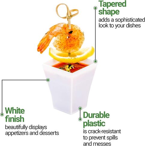 Restaurantware LIDS ONLY: 1.8 Inch Bonito Dessert Cup Lids 100 Plastic Lids For Bonito Appetizer Cups - Cups Sold Separately Snug Fit Clear Plastic Dessert Shooter Plastic Lids Secure Fit in Saudi Arabia