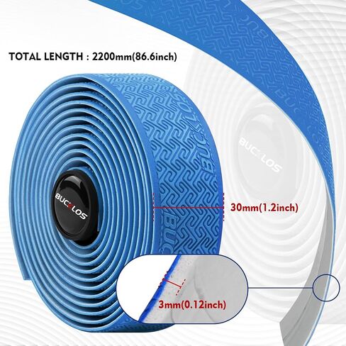 BUCKLOS Road Bike Handlebar Tape,PU Comfortable Bike Handlebar Grip Tape EVA Bicycle Handle Bar Tape Bicycle Drop Bar Wrap Tapes for Road Bikes Cycling in Saudi Arabia