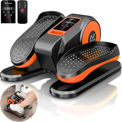 جهاز تمرين بيضاوي الشكل تحت المكتب من ANCHEER، جهاز تمرين الساق البيضاوي لكبار السن مع 12 سرعة قابلة للتعديل، جهاز تمرين بدواسة كهربائي هادئ ومحمول مع جهاز تحكم عن بعد in Kuwait