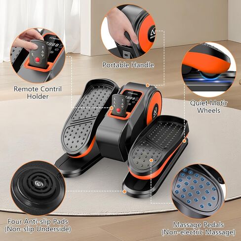 جهاز تمرين بيضاوي الشكل تحت المكتب من ANCHEER، جهاز تمرين الساق البيضاوي لكبار السن مع 12 سرعة قابلة للتعديل، جهاز تمرين بدواسة كهربائي هادئ ومحمول مع جهاز تحكم عن بعد in Kuwait