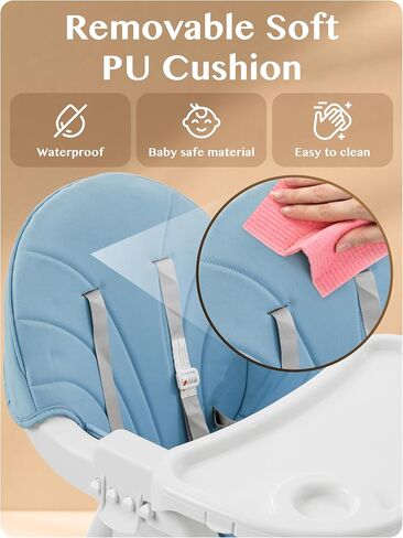 3-in-1 High Chair for Babies and Toddlers - Convertible Wooden Baby Highchair for Eating with Safety Belt, Foldable Baby Feeding Chair with 3-Position Removable Tray, Adjustable Legs (Beige) in Saudi Arabia
