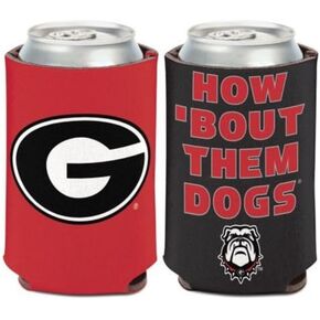 NCAA University Georgia Bulldogs Slogan 1 Pack 12 oz. 2-Sided Can Cooler