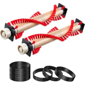 Landhoow 2 Pcs Vacuum Roller Brush, 6 Pcs Vacuum Belt, Replacement for XL Roller Brush XL Belt 0300604 Compatible With Oreck XL Upright Vacuum Cleaner to Keep Neat and Tidy for Home, Office