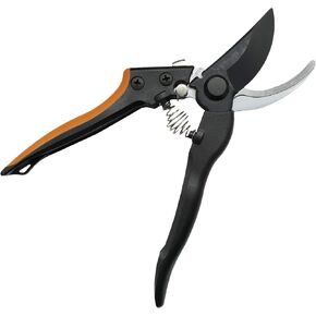 Glass Fiber Pruning Shears Garden Clipper Non-Stick Coated SK-5 Blade, Lightweight and Durable Fiberglass Handle (15mm Cutting Capacity)