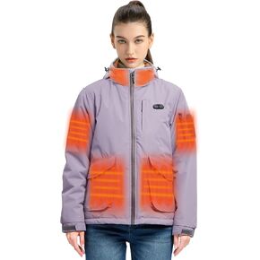 Heated Jackets For Women,16000mAh Womens Heated Jacket with Battery Pack Electric Heated Coat