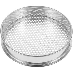 VANZACK Stainless Steel Round Soil Grading Sieve - 6 Inch 60 Mesh Metal Sifter for Compost Sand and Rocks