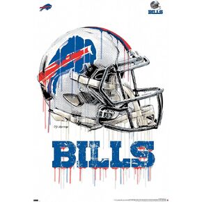 Trends International NFL Buffalo Bills - Drip Helmet 20 Wall Poster, 22.375" x 34", Unframed Version