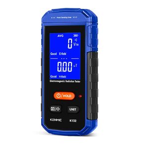 Rechargeable EMF Meter, Handheld Electromagnetic Field Detector with Digital LCD, Suitable for Home and Outdoors EMF Inspections, and Ghost Hunting - Blue