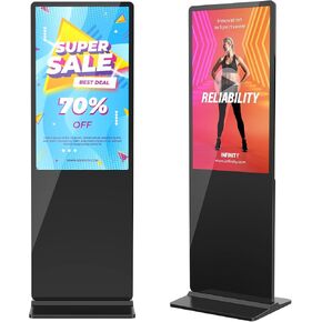 JIYANG 43 Inch Indoor Digital Signage – Plug-and-Play Advertising Display, HDMI Input, Android OS, Commercial Digital Signage Kiosk for Office Spaces and Public Areas-White