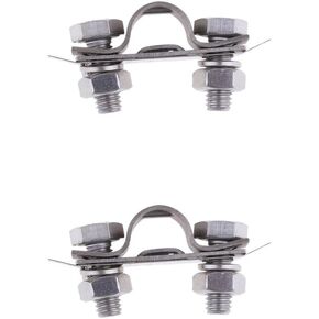 2 Marine Yacht Throttle Cable Tube Clamp and Shim Shaped Steel