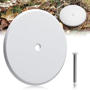 7 Inch Cleanout Cover Plate, Round Cleanout Plug Access Hole Covers, Blank Flat Cover Plate for Useless Hole in Floor Drain/Ceiling/Drywall, with Large Securing Screw, Stainless Steel- 2 Pcs
