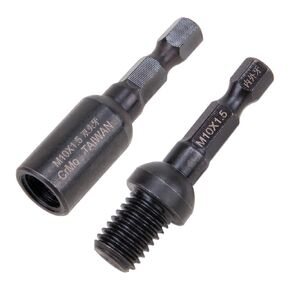 2Pcs High Stability M10 Hanger Bolt Driver Double-Ended Screw Nut & Threaded Insert Driver Tool for Woodworking Home Appliance Fixing(1/4 Inch Drive M10*1.5mm)