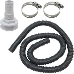 Automatic Bilge Pumps For Boats 12V,1100GPH Flow Rate, With 1-1/8 Inch Bilge Pump Hose 6FT, 2PCS Stainless Steel Hose Clamps And Thru Hull Fitting, Suitable For Yachts, Fishing Boats