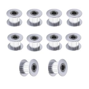 GT2 Idler Pulley 20 Teeth Bore 5mm Width 6mm 20T GT2 Idler 5mm for 3D Printer 6mm Width GT2 Timing Belt.(10pcs)
