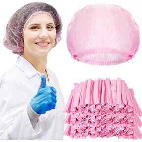 Yahenda Disposable Bouffant Caps Bulk 21 Inches Disposable Caps for Hair Elastic Dust Cap Hairnets for Nurse