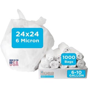 Large Garbage Bag - 55-60 Gallon Capacity, Heavy Duty, High Density, Tear Resistant, Unscented, Extra Strength for Commercial, Industrial, Office, House, Lawn, Events, Bulk Qty 150 Bags
