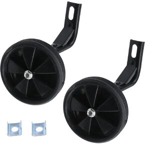 Pair of Black Bicycle Auxiliary Wheel Children's Bicycle Accessories For 16 Inch,Training Wheels Kids Bike Bicycle Children Training Bike Wheels